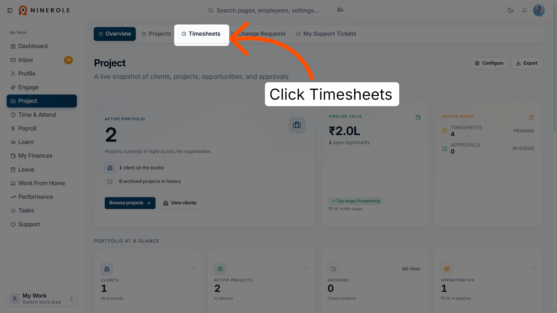 Access Timesheets
