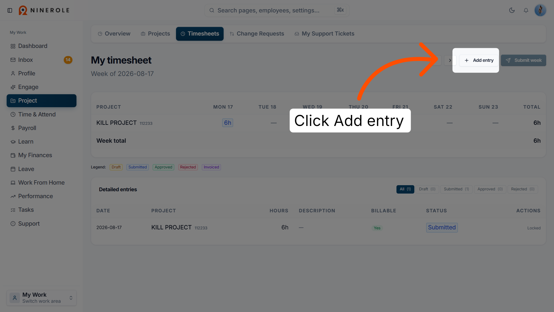 Add Timesheet Entry