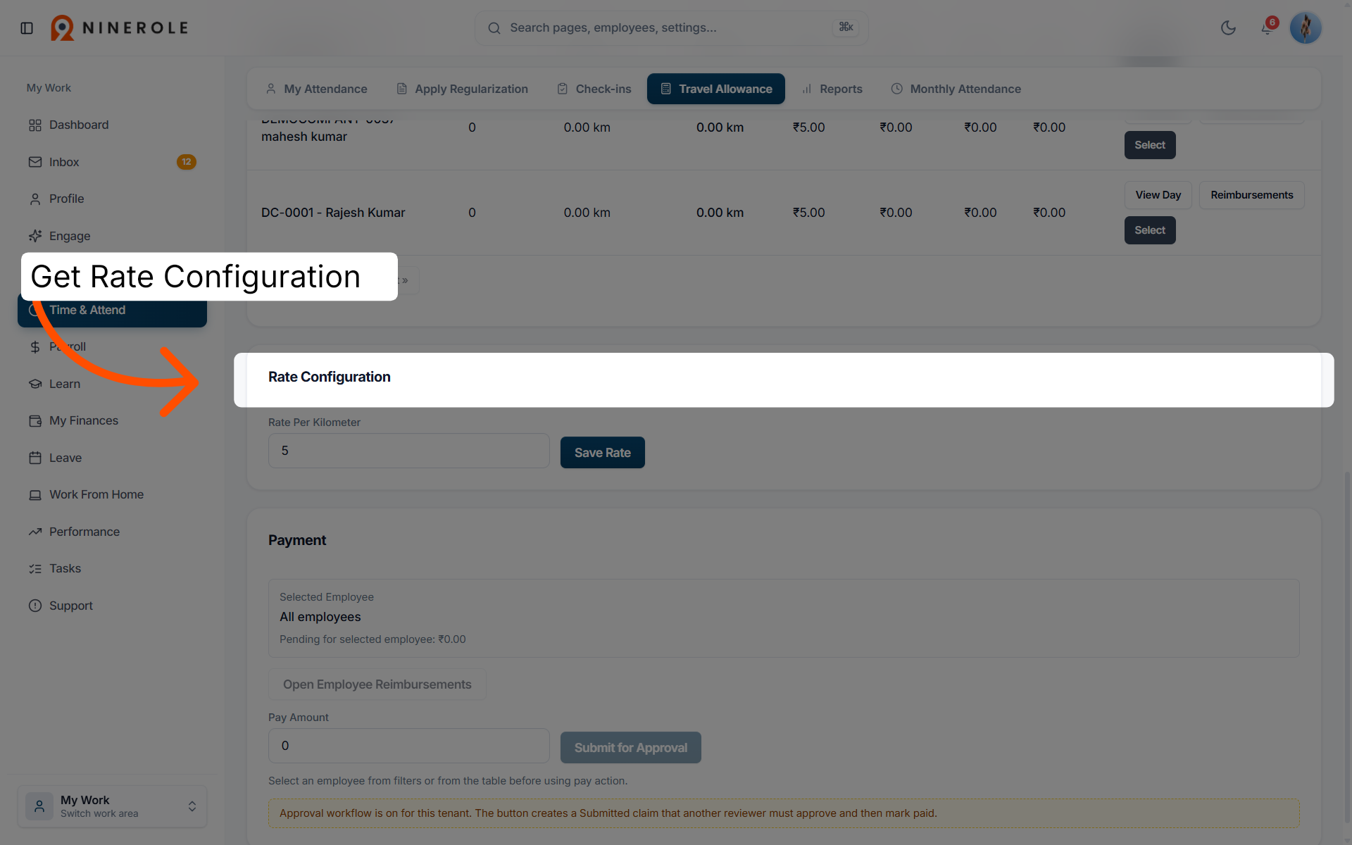 Open Rate Configuration