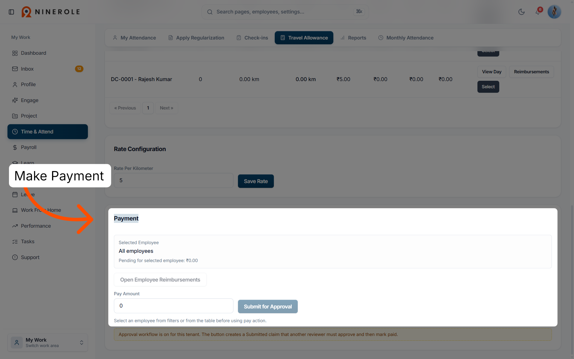 Open Payment Details