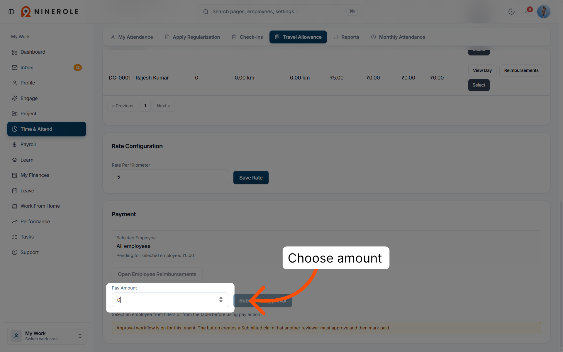 Select Payment Amount