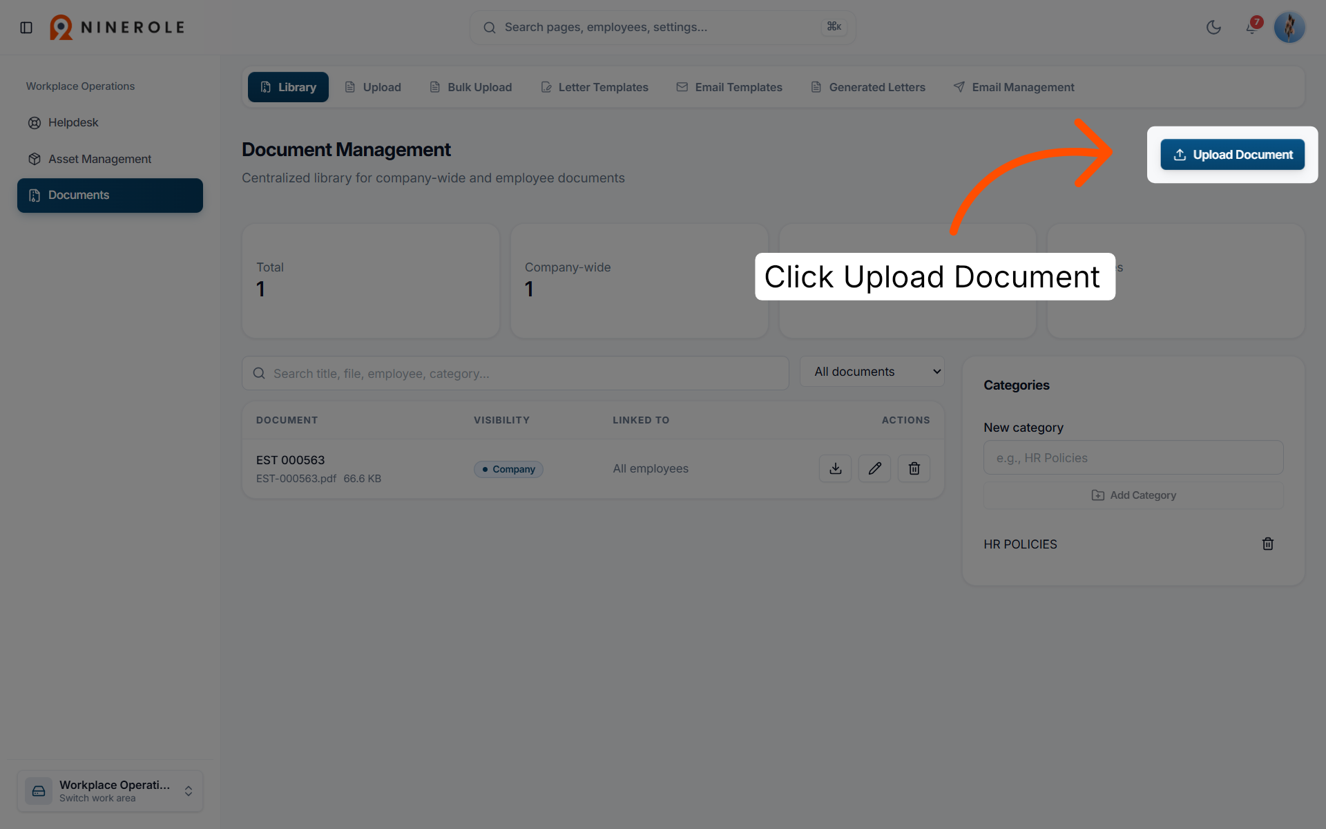 Initiate Document Upload