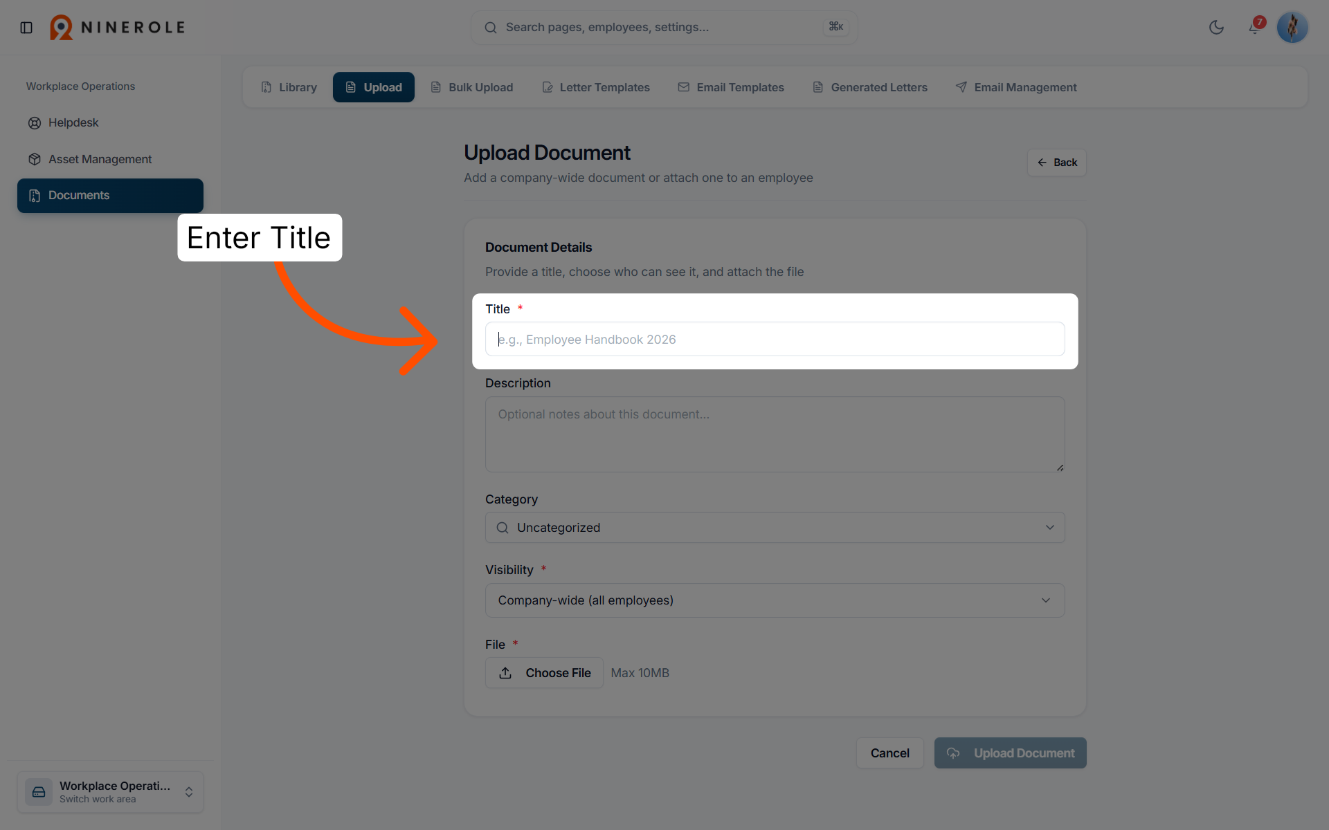 Enter Document Title