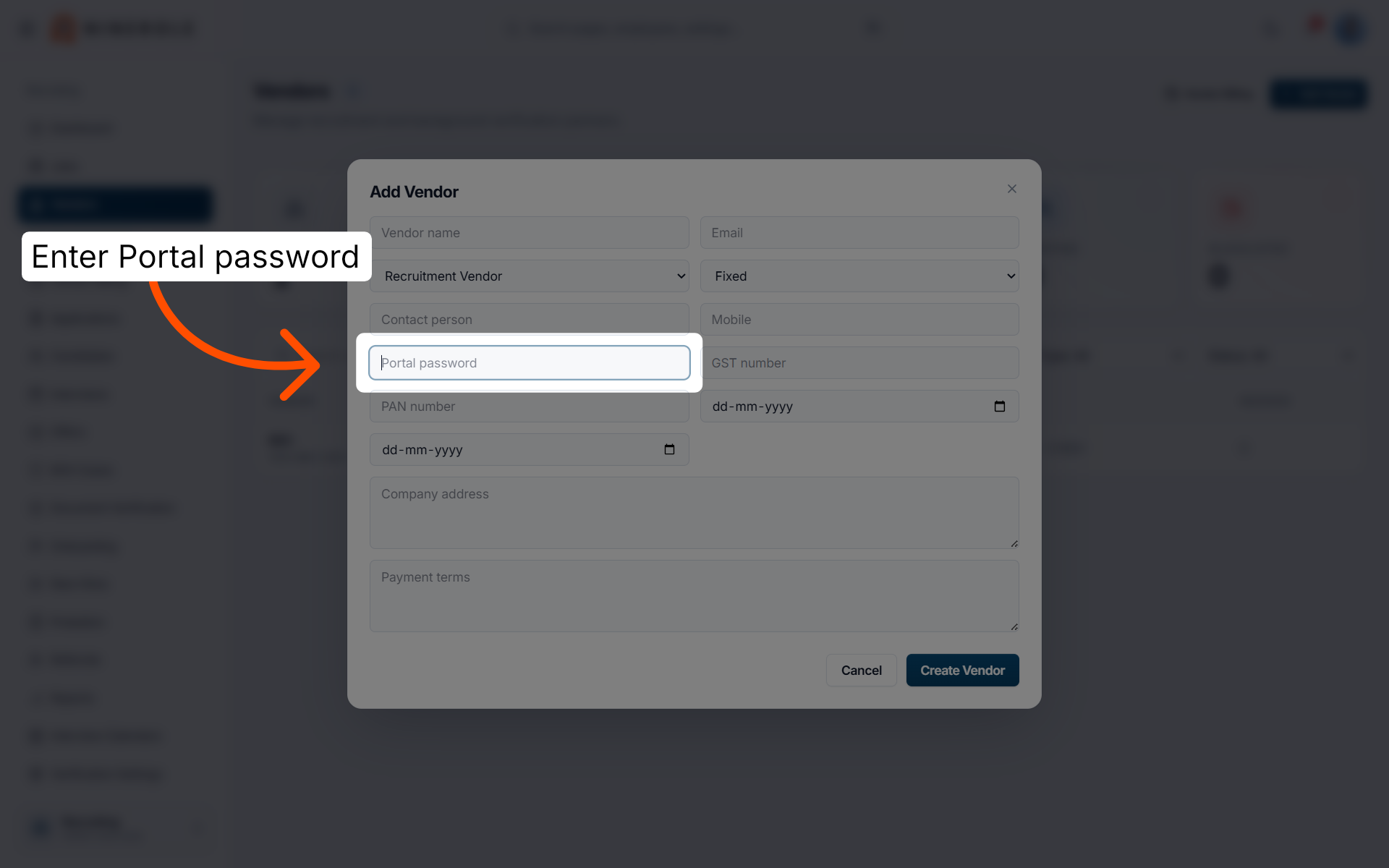 Set Portal Password