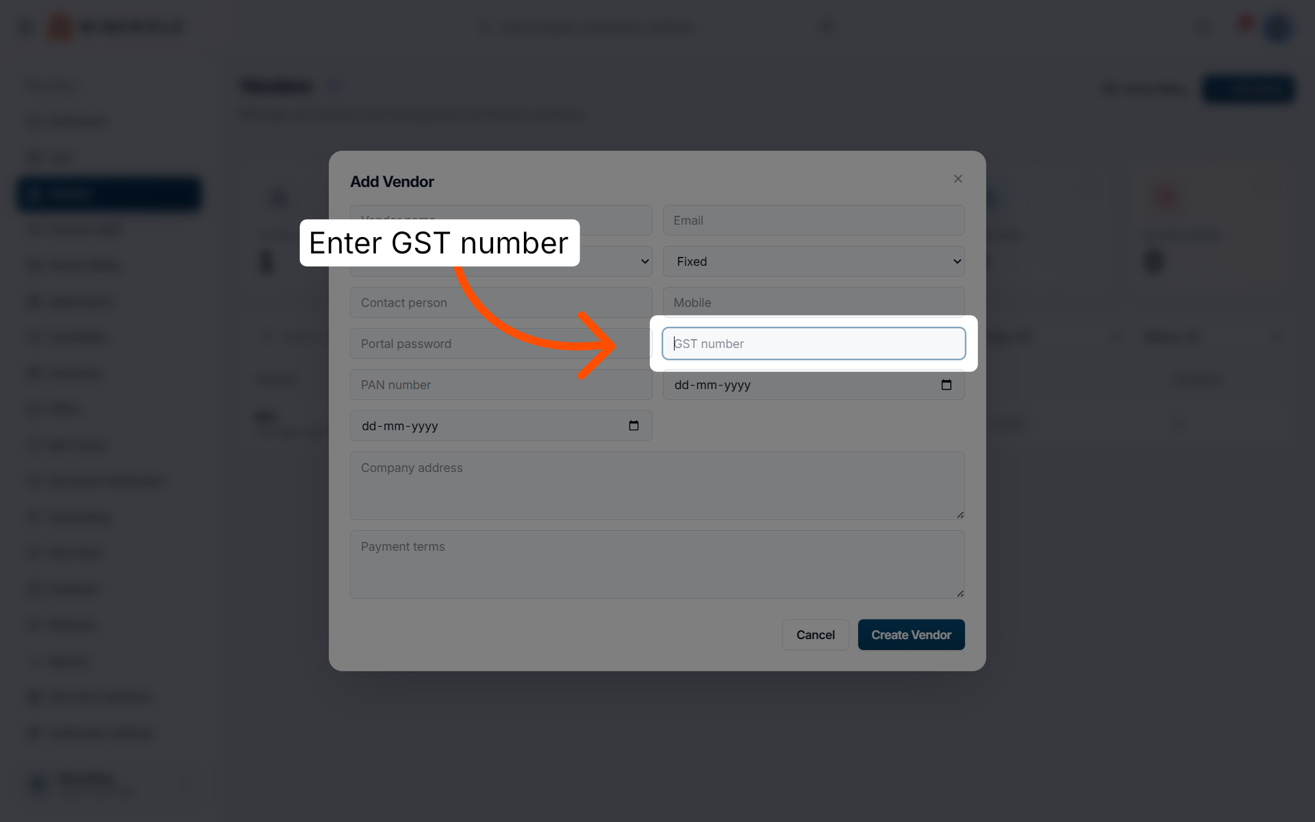 Enter GST Number