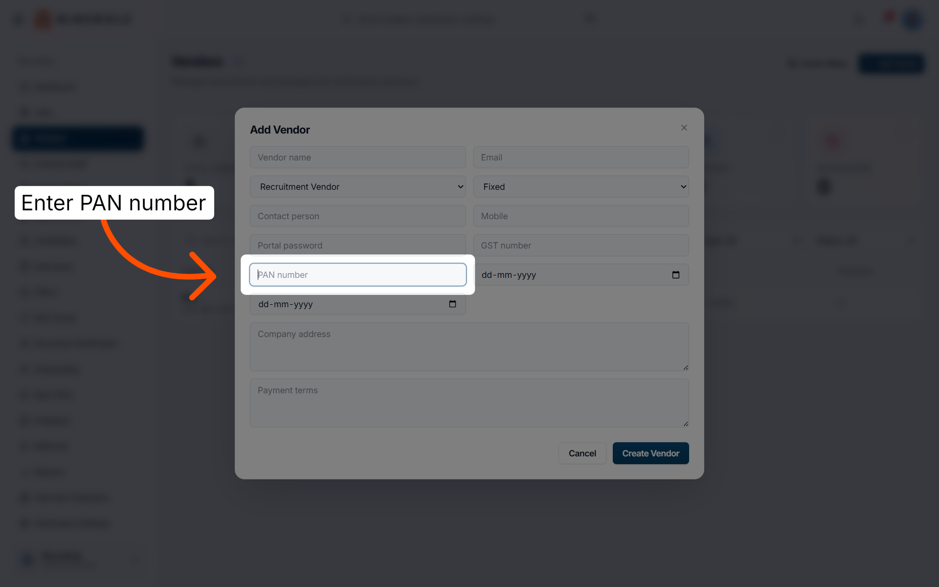 Provide PAN Number